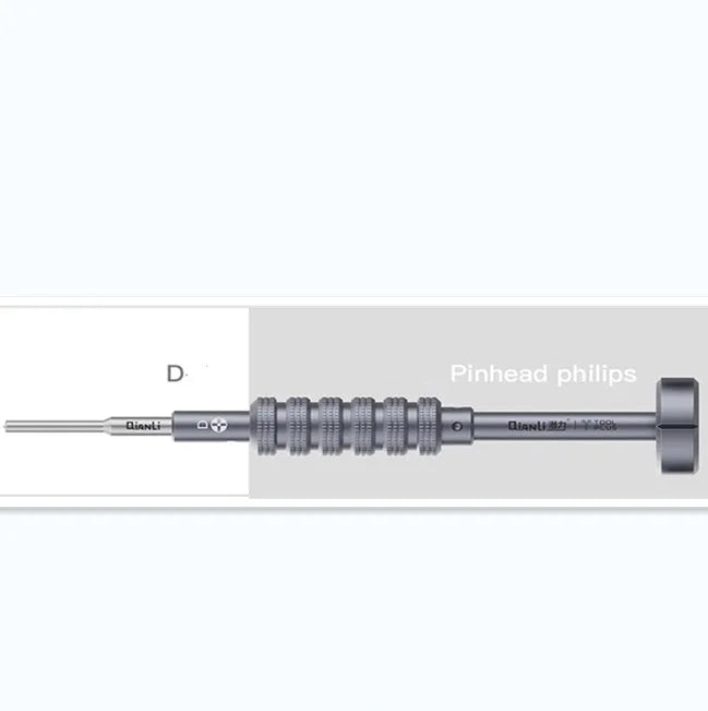 Precision screwdriver with grenade-shaped aluminium handle and T2 bit for iPhone repair