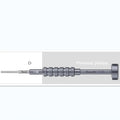 Precision screwdriver with grenade-shaped aluminium handle and T2 bit for iPhone repair