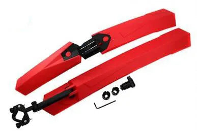 Plastic resin bicycle mudguards with quick release mounting in four colour options