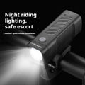 USB rechargeable bicycle headlight with 100 lumen LED and quick-release bracket