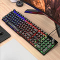 TX35 mechanical feeling computer keyboard in white and black rainbow colour options