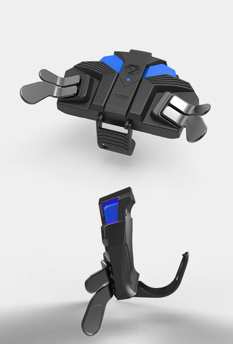 Black PS4 controller back button attachment with 3-metre cable plugged into a DualShock 4.