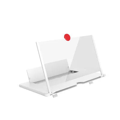 12-inch wood grain screen amplifier folding bracket showing folded and open positions