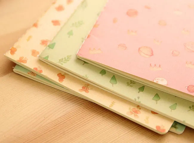 A5 portable notebook 21x14cm with broken flowers cover design for student school supplies