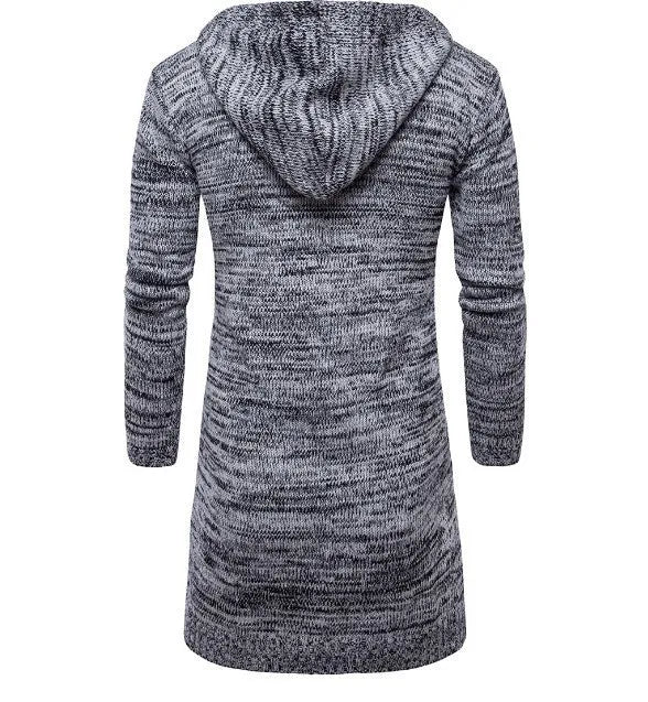 New fashion mens cardigan sweater in wool blend, available in black and gray, Asian sizes L-XXL