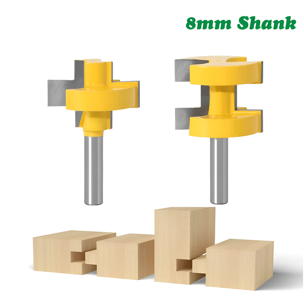 Yellow hard alloy T-slot milling cutter with 30mm blade and 8mm shank