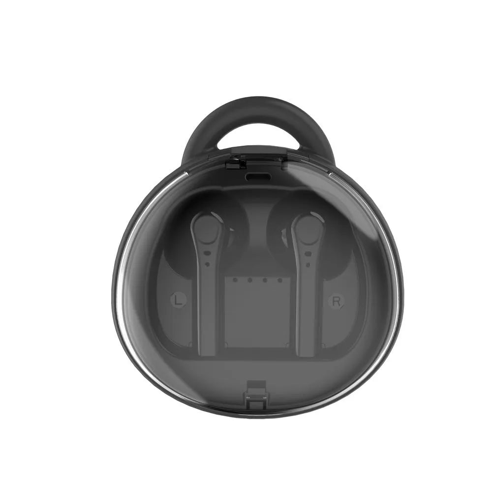 TWS true wireless Bluetooth headset with in-ear design showing colour options