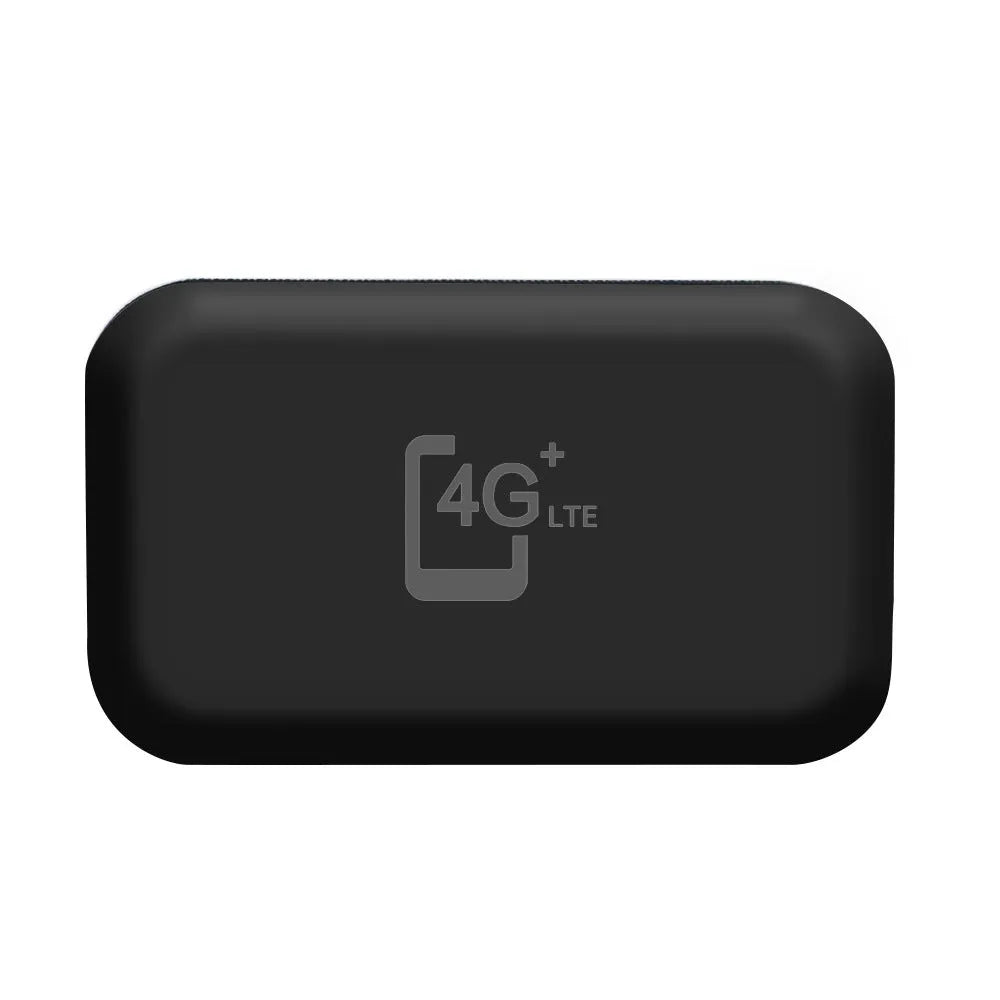 Unlocked 150Mbps Wi-Fi 4G router with lithium battery in black plastic casing