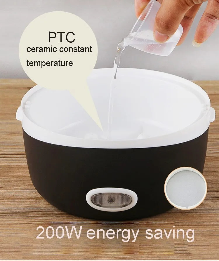 Multi-function electric lunch box with USB power port and two capacity options