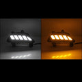 KUST Oncocela LED daytime running light with white and yellow streamer for 14-16 Mazda Enclave front view
