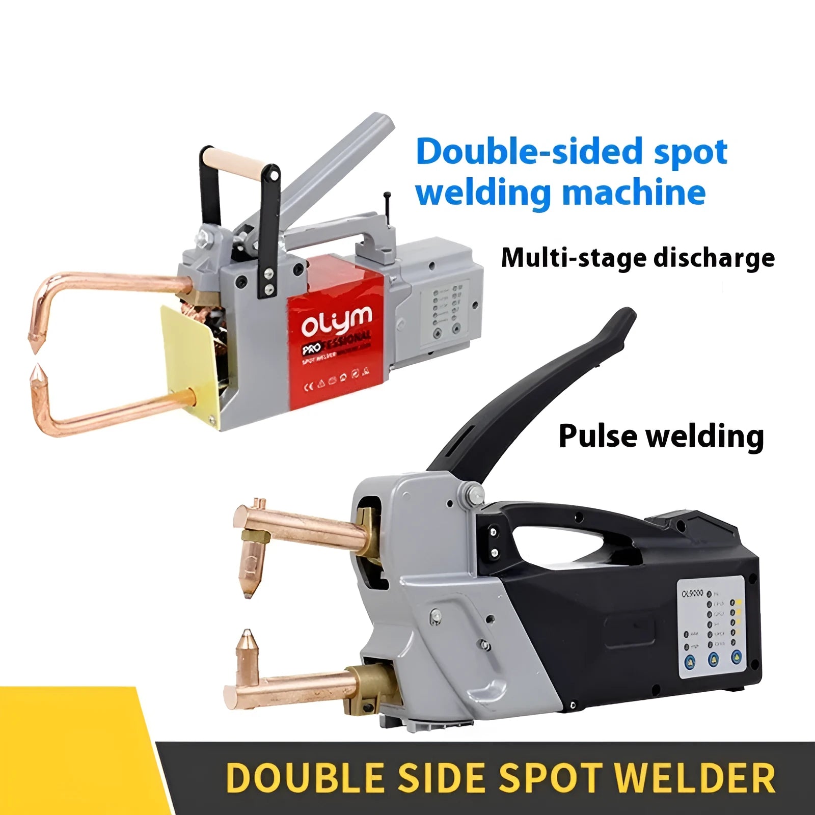 OL8000 double-sided spot welding machine with manual control and welding heads