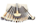 Persian make-up brush set with rice white bristles and champagne colour handles, unbranded, 12-24 pieces