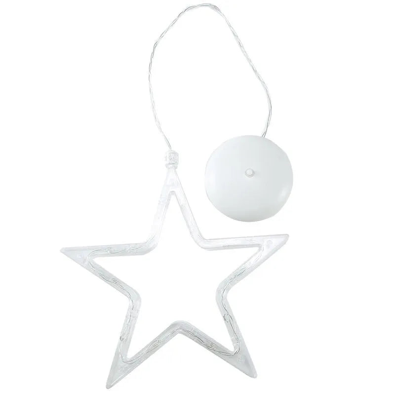 Christmas LED suction cup chandelier with Santa Claus, elk and snowman designs for window decoration