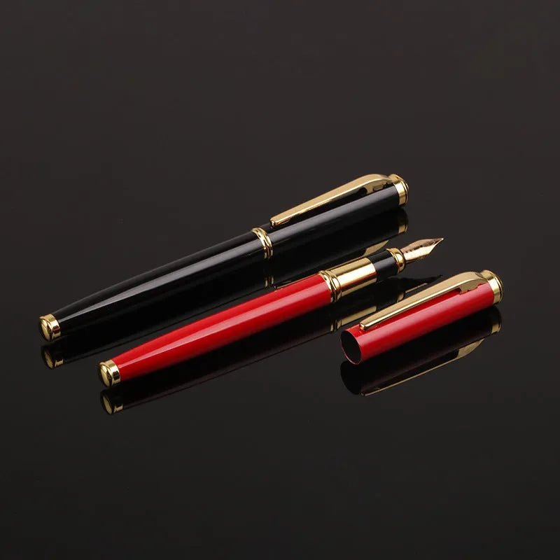 Metal ink pen with 0.5mm nib in red or black colour options
