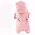 Autumn winter four-leg small dog padded cotton coat in grey loose fit thick lining