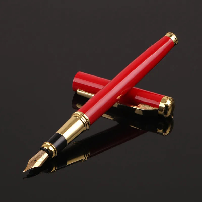 Metal ink pen with 0.5mm nib in red or black colour options