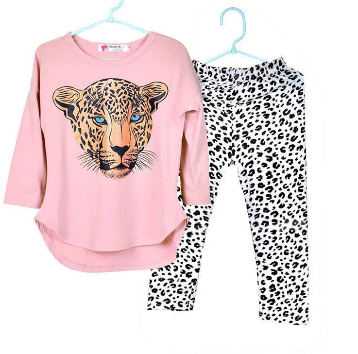Two-piece children's casual pants suit set for summer in short sleeves, shown in multiple colours.