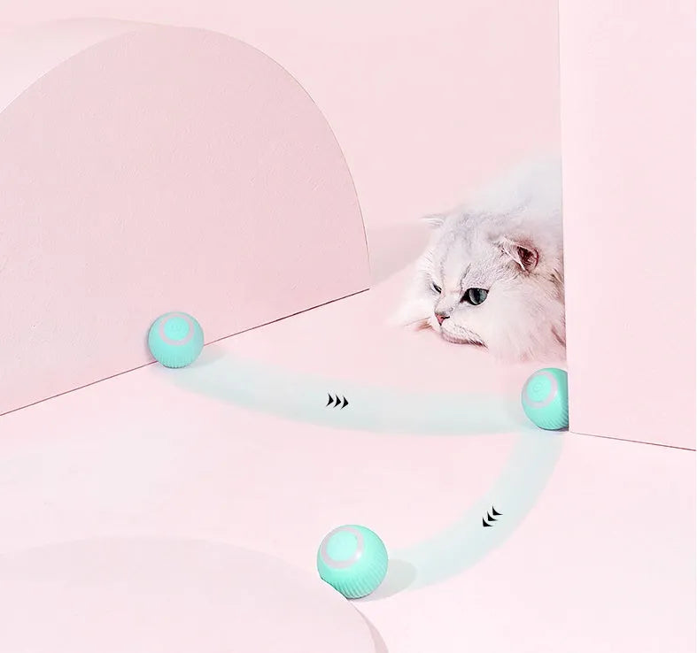 43mm automatic rolling ball cat toy with obstacle avoidance technology