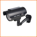 Black solar simulation gun camera with plastic construction for indoor and outdoor security