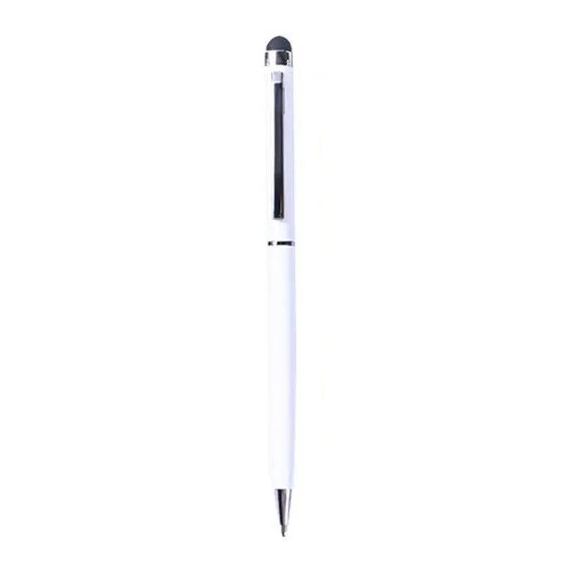 Rotating metal capacitive touchscreen pen with 0.5mm tip in seven colour options