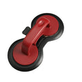 Black and red burger press mould with oil paper liners for making patties