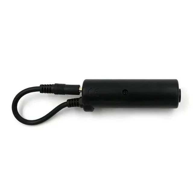 Black guitar tuner audio interface for iPhone iPad iPod with instrument cable