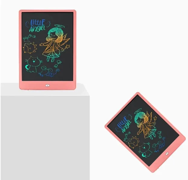 10 inch children's LCD writing tablet with colourful screen, blue colour option, on a white background
