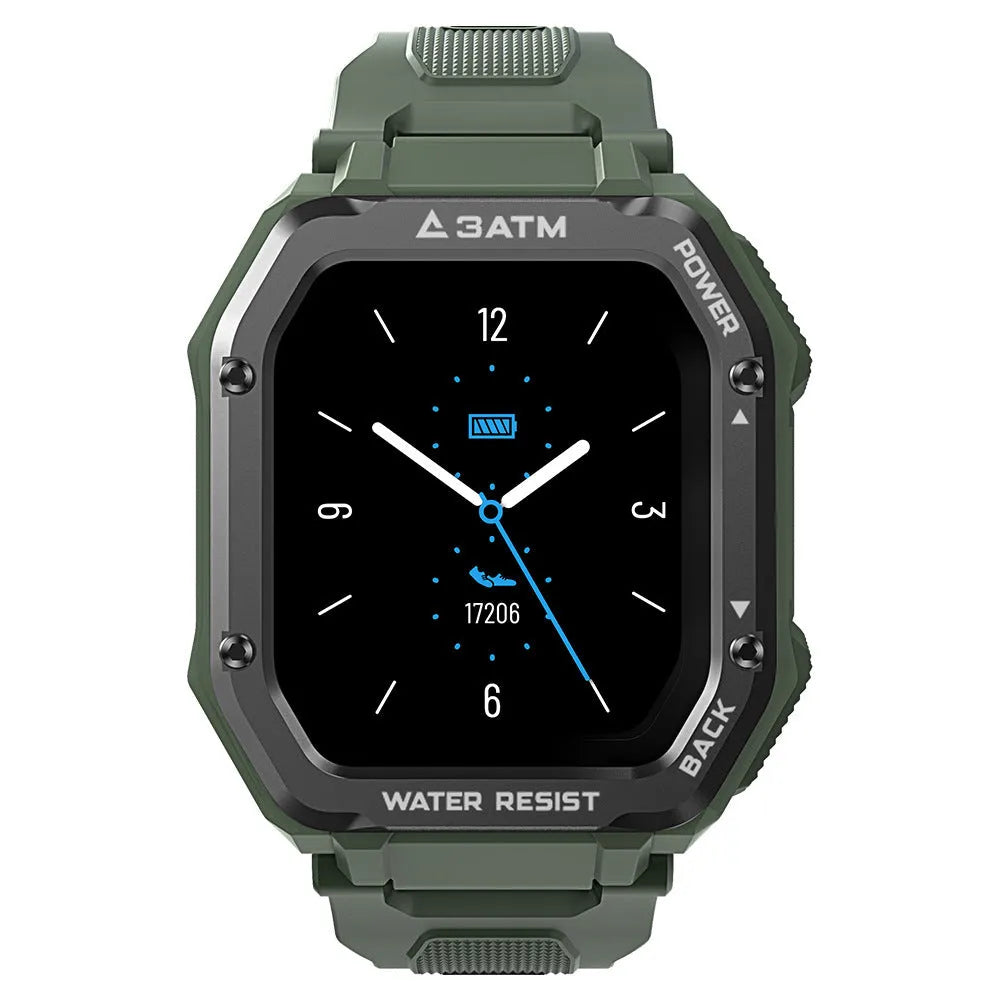 Outdoor sports smart watch with 1.69 inch display showing activity tracking interface
