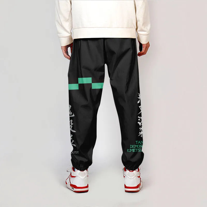 Casual footwear overalls for plus size men, loose fit polyester trousers with belt, spring style