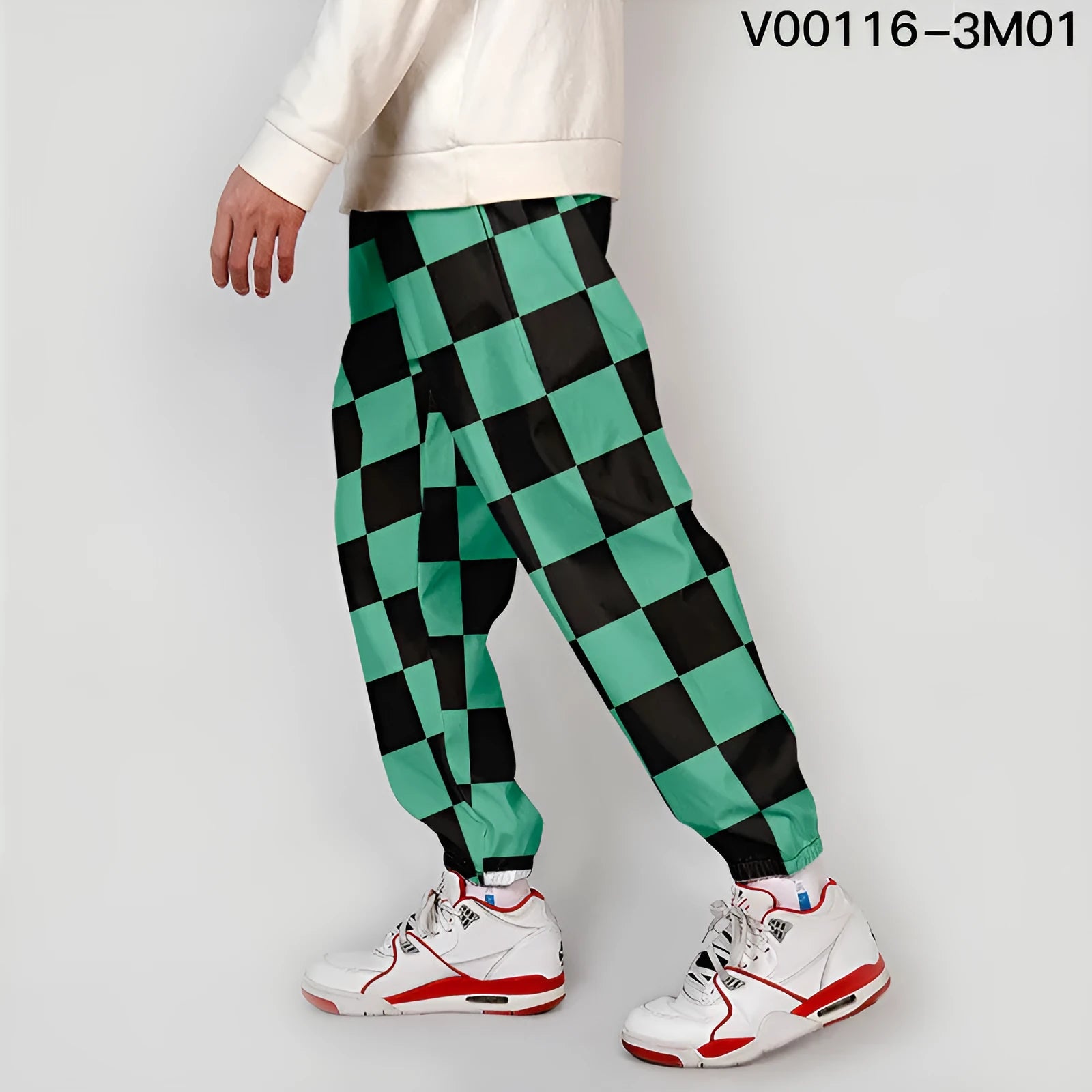 Casual footwear overalls for plus size men, loose fit polyester trousers with belt, spring style