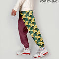 Casual footwear overalls for plus size men, loose fit polyester trousers with belt, spring style