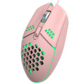 Wired gaming mouse with cooling holes, braided USB cable, 6 keys, DPI button, black colour