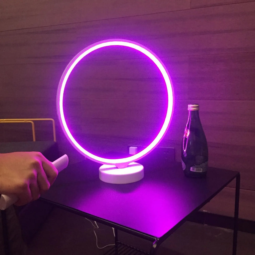 White Full Moon Lamp with remote control showing colour changing and warm white lighting modes