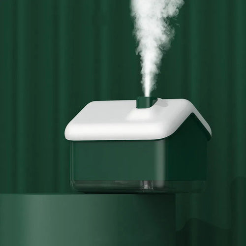 White igloo-shaped ultrasonic humidifier and essential oil diffuser with LED lights and 300ml water tank
