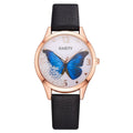 Gaiety ladies dress watch with rhinestone butterfly decoration on 39mm round dial and alloy case