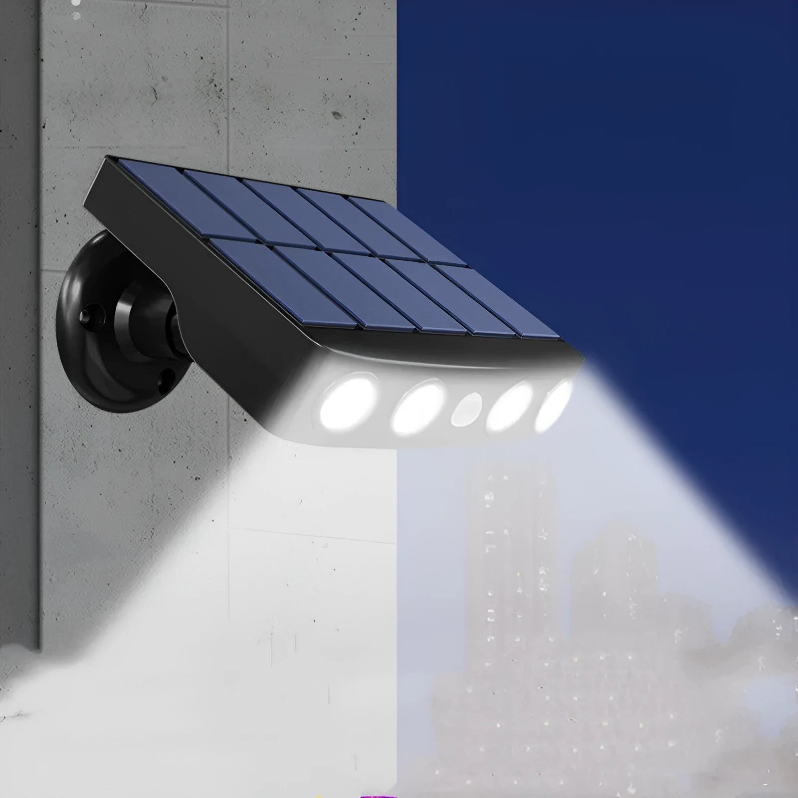 Black induction security wall lamp with motion sensor for outdoor garden villa lighting