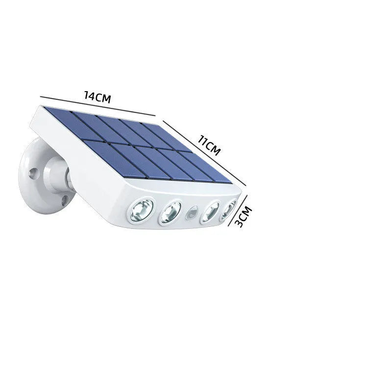 Black induction security wall lamp with motion sensor for outdoor garden villa lighting