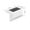 White solar railing light mounted on outdoor stair with LED illumination
