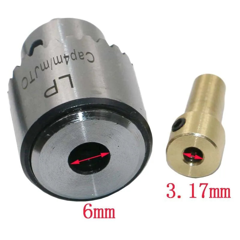 Hard alloy drill chuck accessory set with 3.17mm tail hole for electric drills