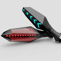 Pair of yellow running water turn signal lights with ABS and acrylic construction for motorcycles and off-road vehicles