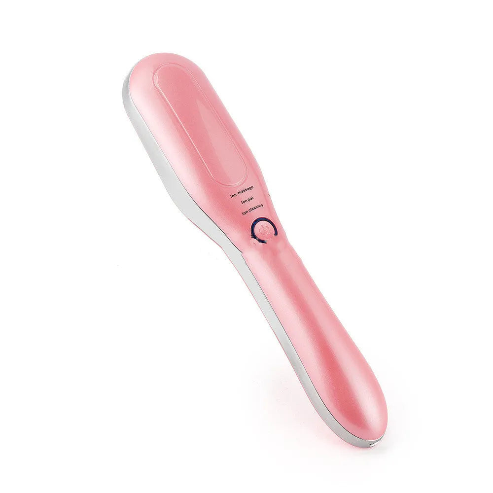 Pink ABS plasma beauty instrument with 1800mAh battery for home cleansing and acne rejuvenation.
