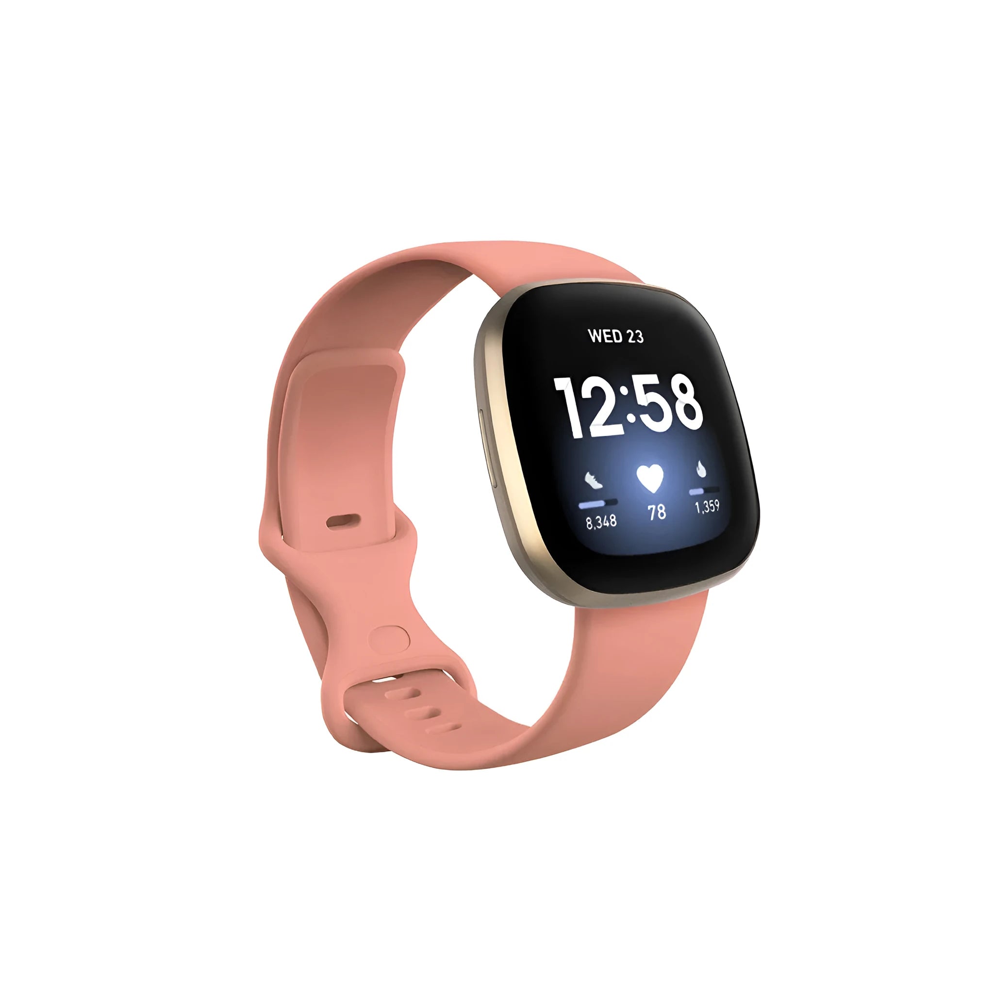 Fitbit Versa 3 TPU silicone replacement strap in multiple colours on a white background