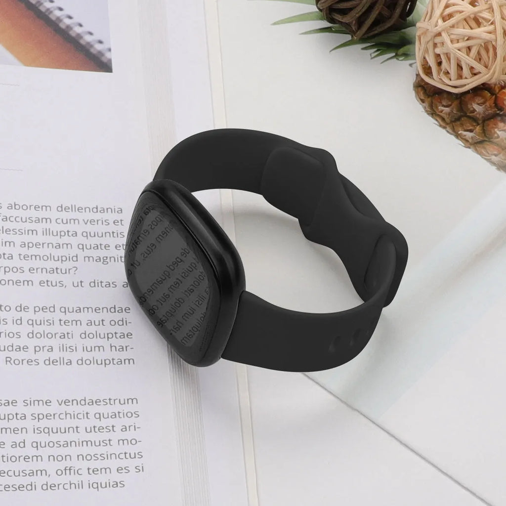 Fitbit Versa 3 TPU silicone replacement strap in multiple colours on a white background