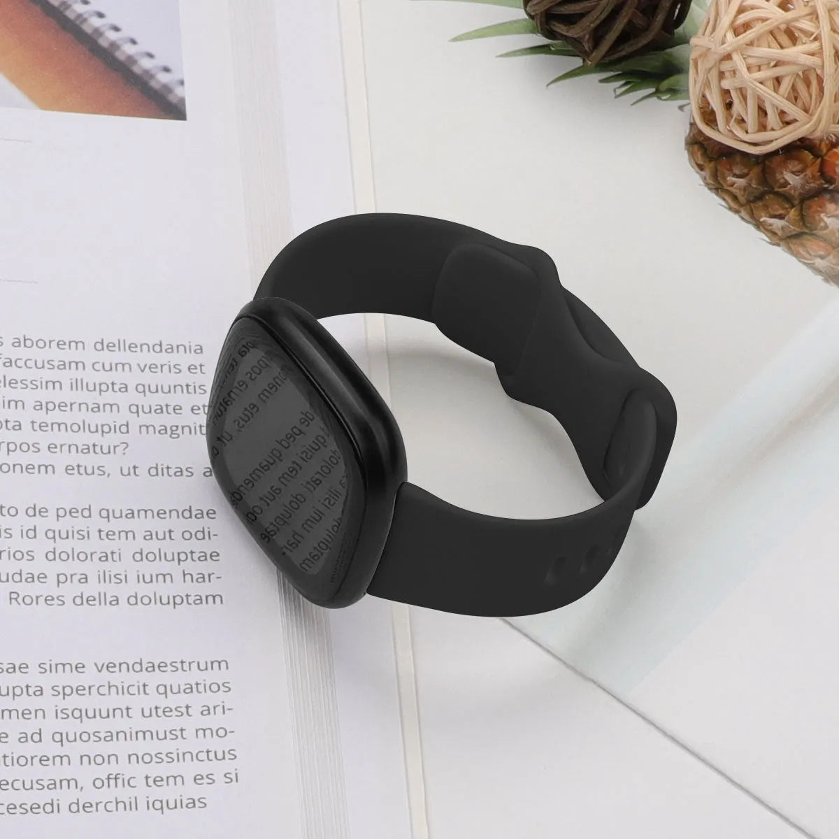 Fitbit Versa 3 TPU silicone replacement strap in multiple colours on a white background