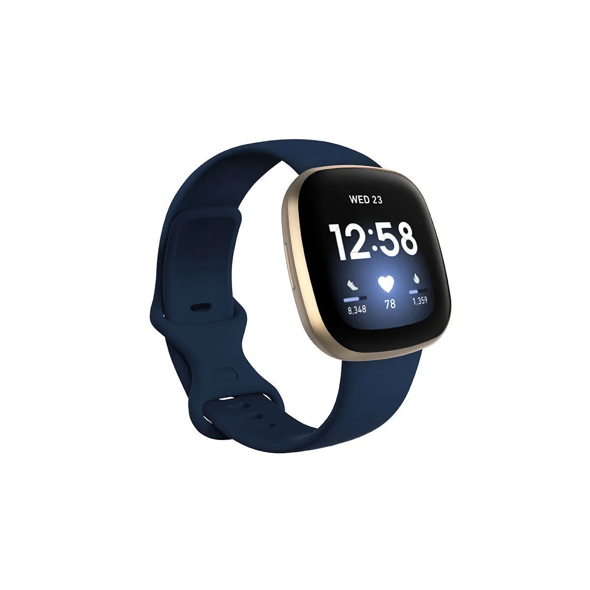 Fitbit Versa 3 TPU silicone replacement strap in multiple colours on a white background