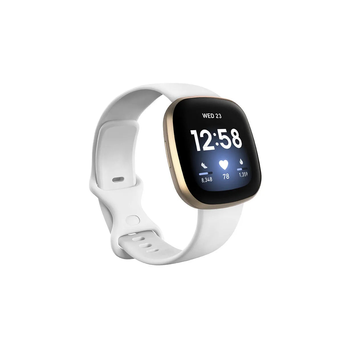Fitbit Versa 3 TPU silicone replacement strap in multiple colours on a white background