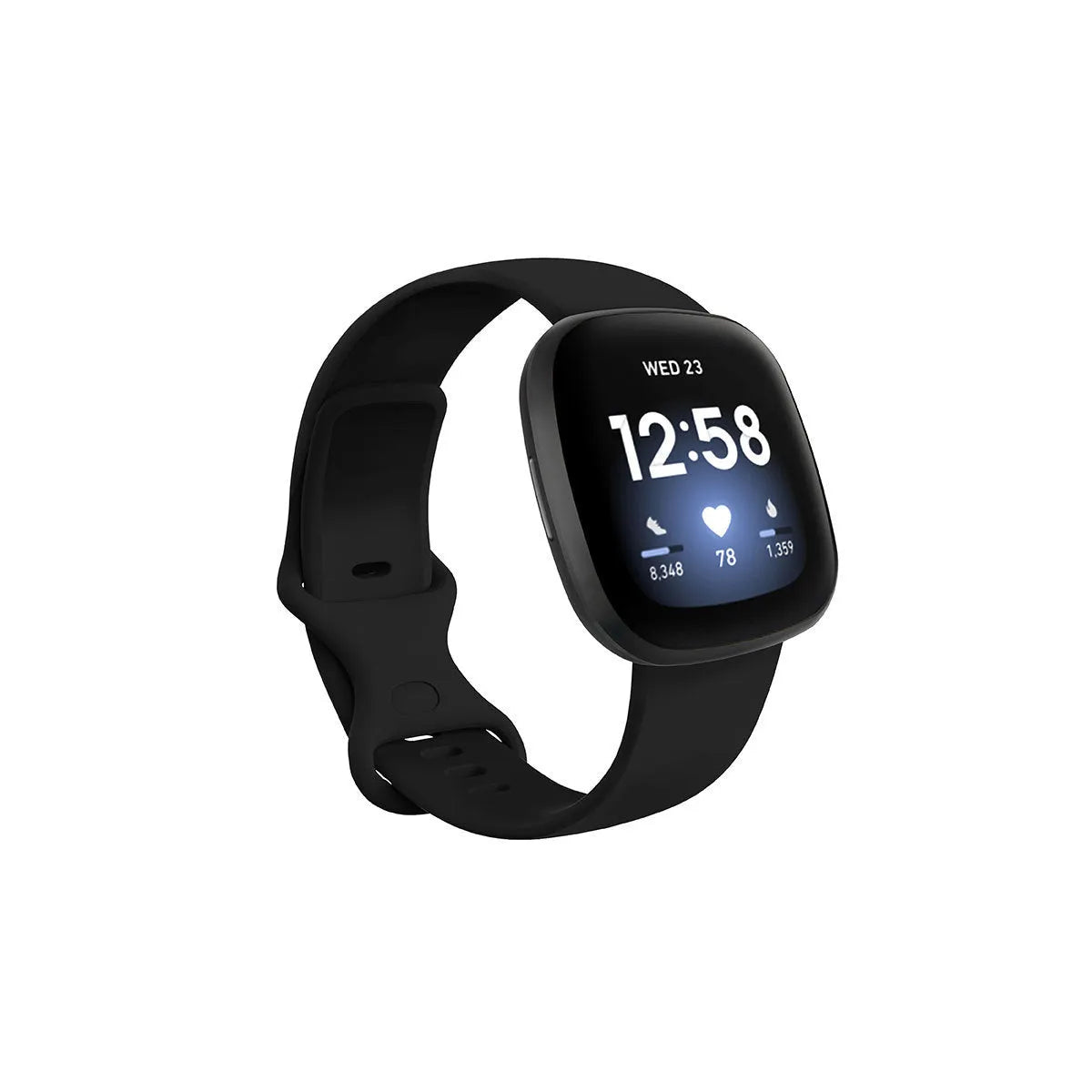 Fitbit Versa 3 TPU silicone replacement strap in multiple colours on a white background