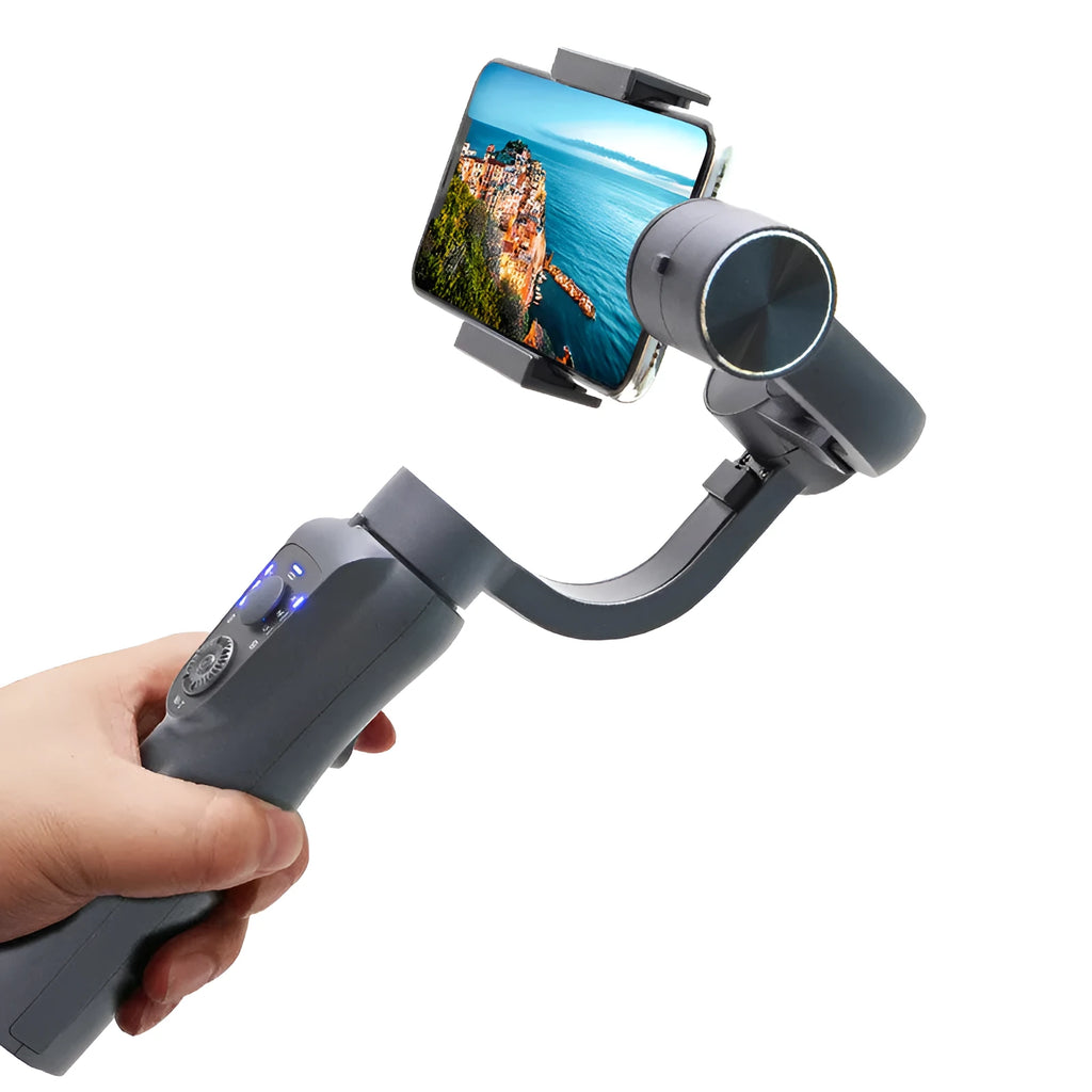 Mobile phone three-axis stabilizer with extension rod and tripod accessories for handheld photography