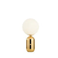 Modern creative bedside ball table lamp with metal holder in white finish