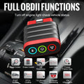 Black red 12V professional full system car diagnostic tool for reading fault codes on a variety of models